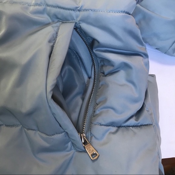 Avec Les Filles Down Puffer Coat Zip Belt Parka Oversized Shawl Hood Collar Lg - Picture 8 of 9